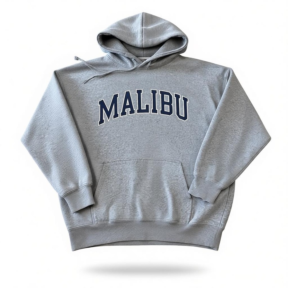 Brandy Melville Malibu Hoodie Grey Pullover Hooded Sweatshirt Women's